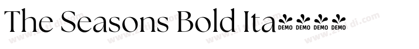The Seasons Bold Ita字体转换 The Seasons Bold Ita字体转换